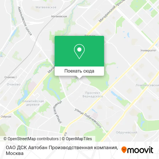 Карта ОАО ДСК Автобан Производственная компания