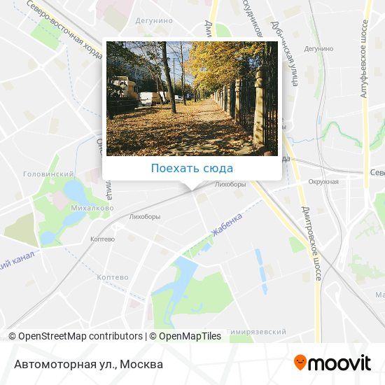 Карта Автомоторная ул.