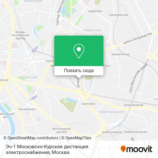 Карта Эч-1 Московско-Курская дистанция электроснабжения