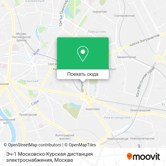 Карта Эч-1 Московско-Курская дистанция электроснабжения
