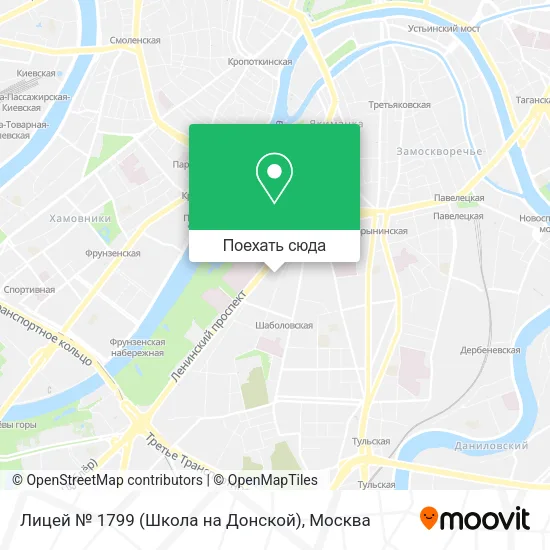 Карта Лицей № 1799 (Школа на Донской)