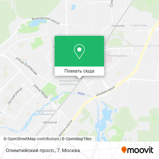 Карта Олимпийский просп., 7