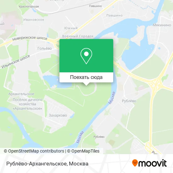 Карта Рублёво-Архангельское