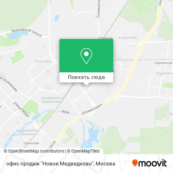 Карта офис продаж "Новое Медведково"