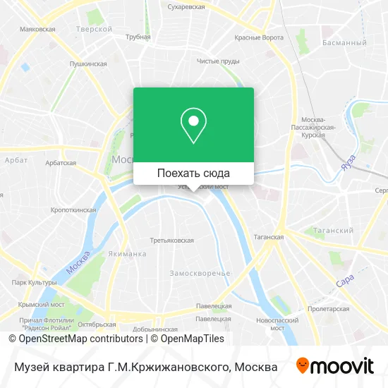 Карта Музей квартира Г.М.Кржижановского