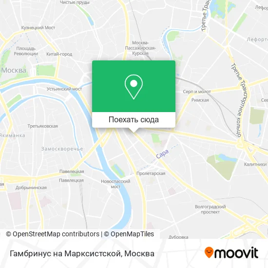 Карта Гамбринус на Марксистской