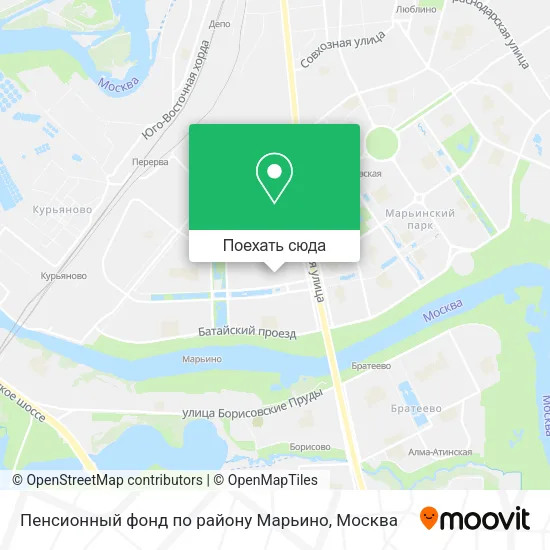 Карта Пенсионный фонд по району Марьино