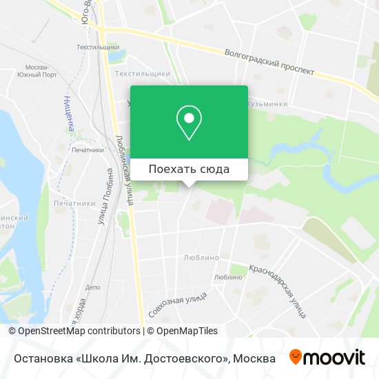 Карта Остановка «Школа Им. Достоевского»