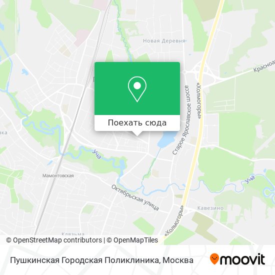Карта Пушкинская Городская Поликлиника