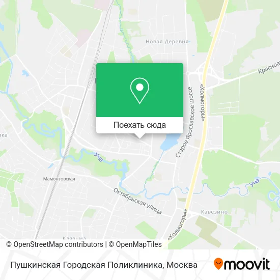 Карта Пушкинская Городская Поликлиника