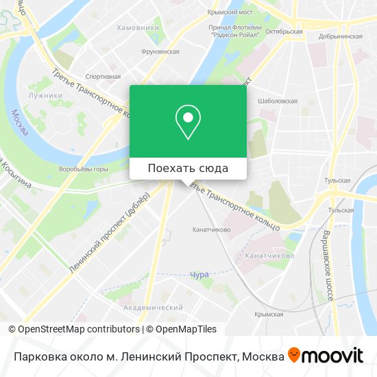 Карта Парковка около м. Ленинский Проспект