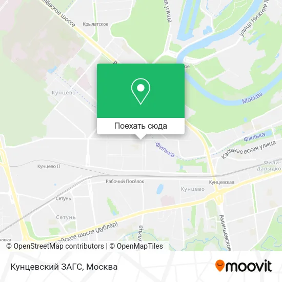 Карта Кунцевский ЗАГС