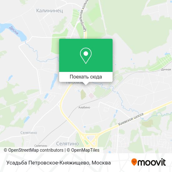 Карта Усадьба Петровское-Княжищево