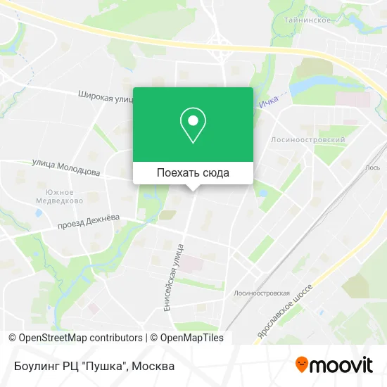 Карта Боулинг РЦ "Пушка"