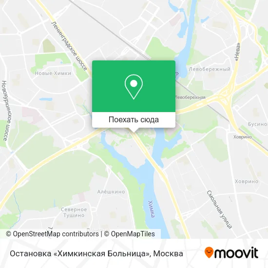 Карта Остановка «Химкинская Больница»