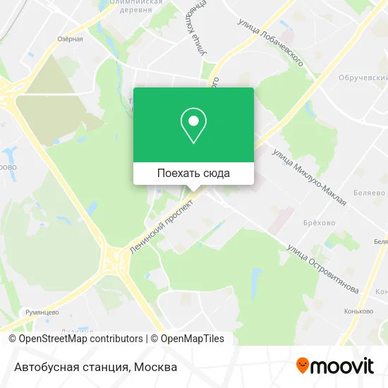 Карта Автобусная станция