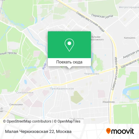 Карта Малая Черкизовская 22
