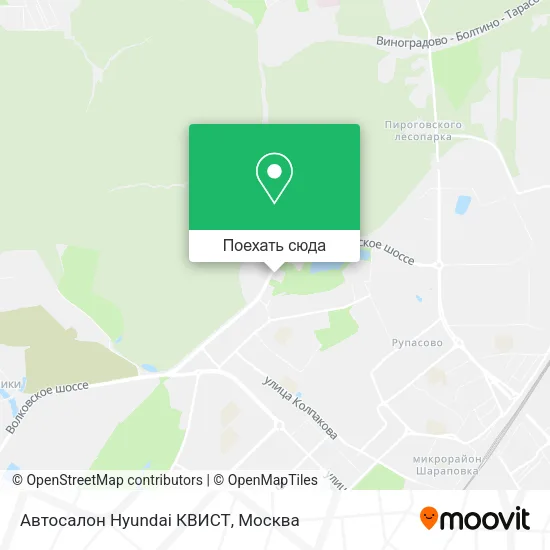 Карта Автосалон Hyundai КВИСТ