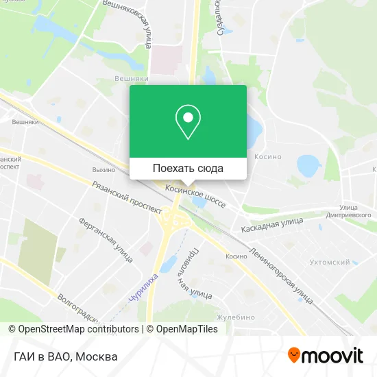 Карта ГАИ в ВАО