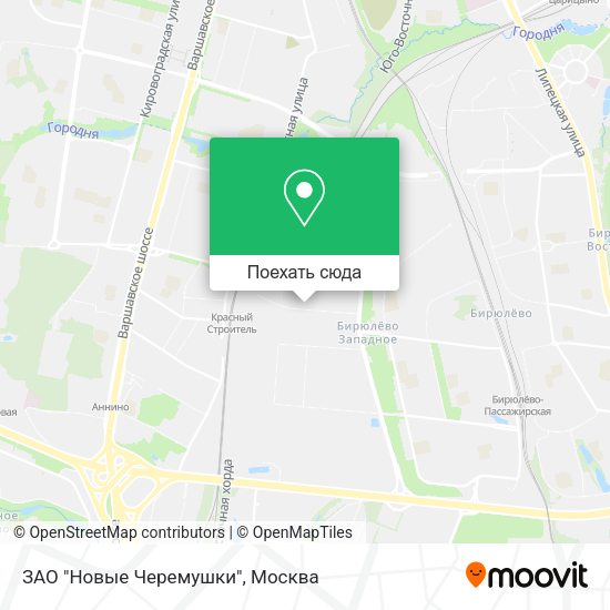 Карта ЗАО "Новые Черемушки"