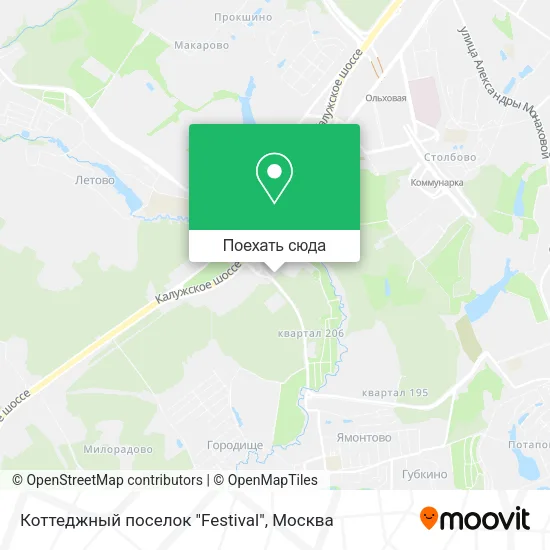Карта Коттеджный поселок "Festival"