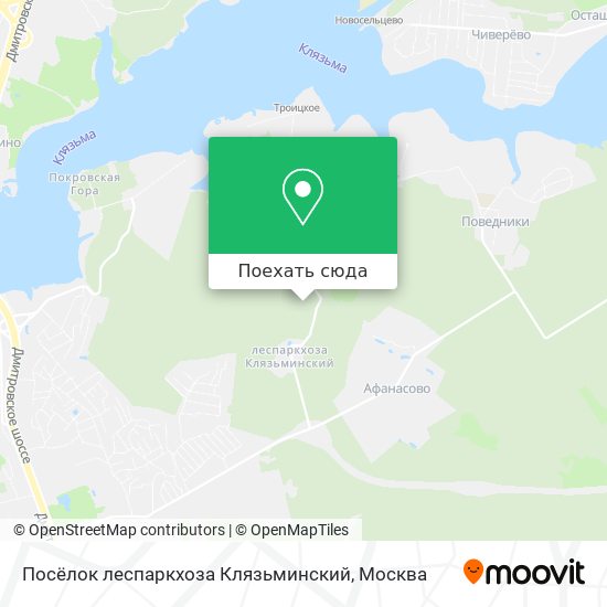 Карта Посёлок леспаркхоза Клязьминский