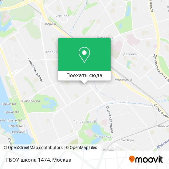 Карта ГБОУ школа 1474