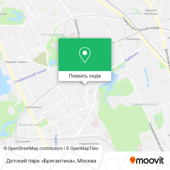 Карта Детский парк «Бригантина»