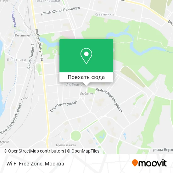 Карта Wi Fi Free Zone