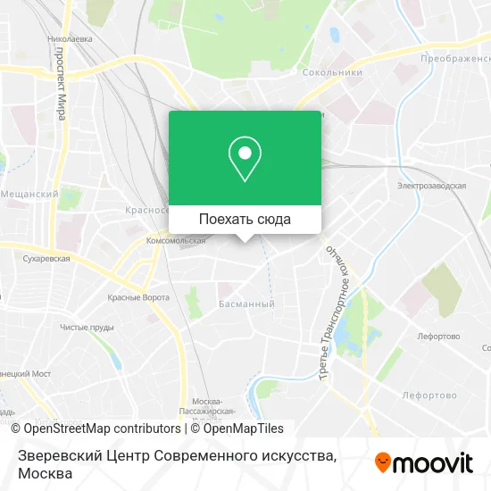 Карта Зверевский Центр Современного искусства