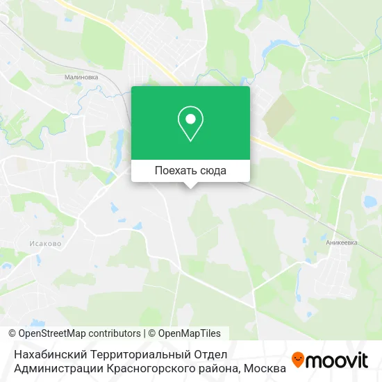 Карта Нахабинский Территориальный Отдел Администрации Красногорского района