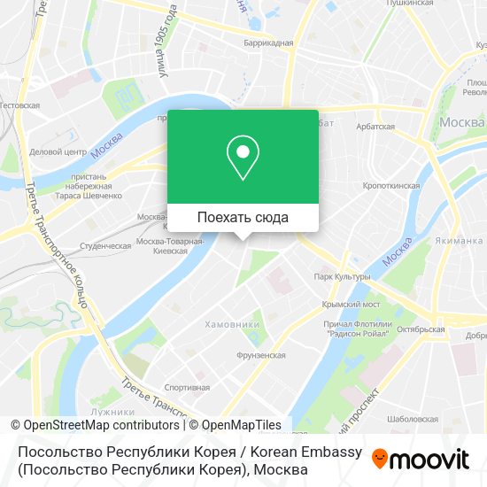 Карта Посольство Республики Корея / Korean Embassy