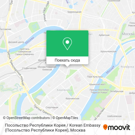 Карта Посольство Республики Корея / Korean Embassy