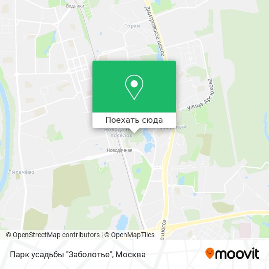 Карта Парк усадьбы "Заболотье"
