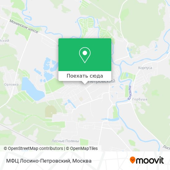 Карта МФЦ Лосино-Петровский