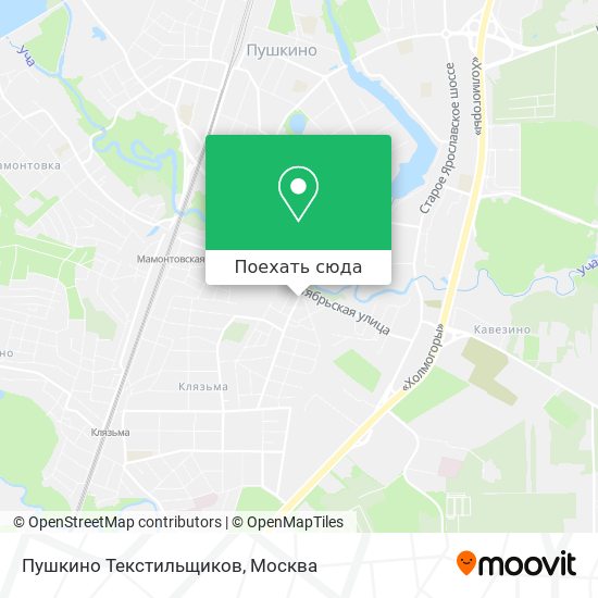 Карта Пушкино Текстильщиков