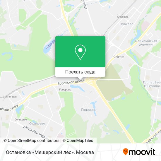 Карта Остановка «Мещерский лес»