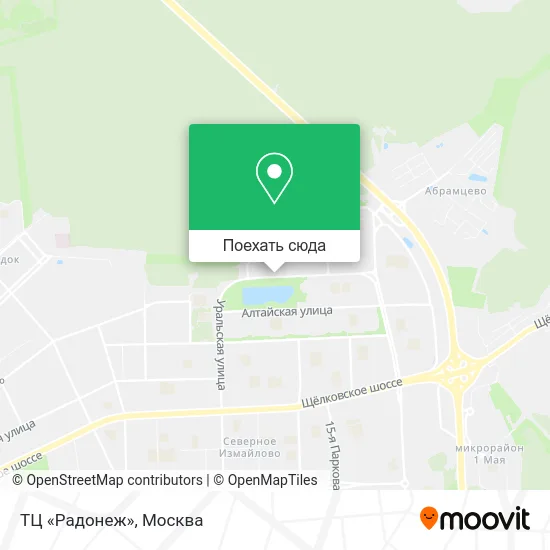 Карта ТЦ «Радонеж»