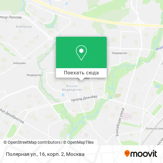 Карта Полярная ул., 16, корп. 2