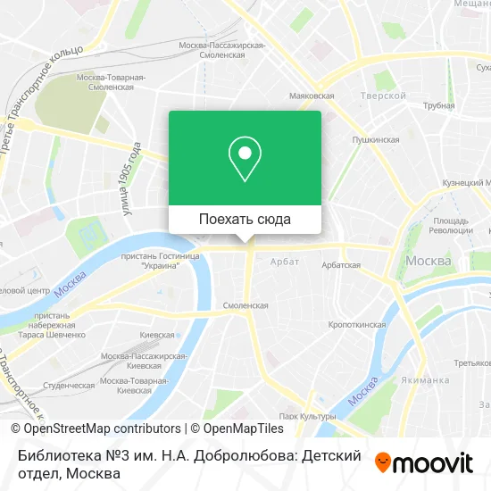 Карта Библиотека №3 им. Н.А. Добролюбова: Детский отдел