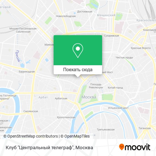 Карта Клуб "Центральный телеграф"