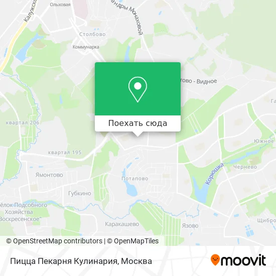 Карта Пицца Пекарня Кулинария