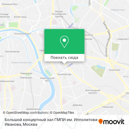Карта Большой концертный зал ГМПИ им. Ипполитова-Иванова