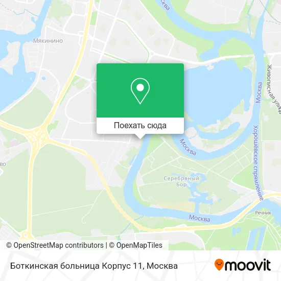 Карта Боткинская больница Корпус 11