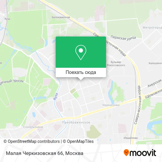 Карта Малая Черкизовская 66