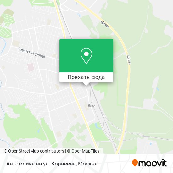 Карта Автомойка на ул. Корнеева