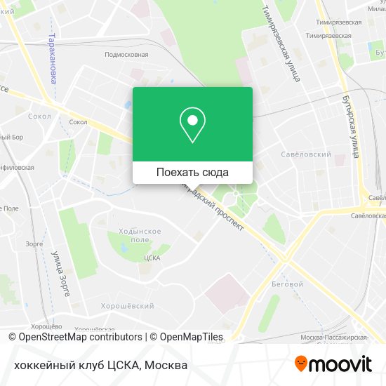 Карта хоккейный клуб ЦСКА