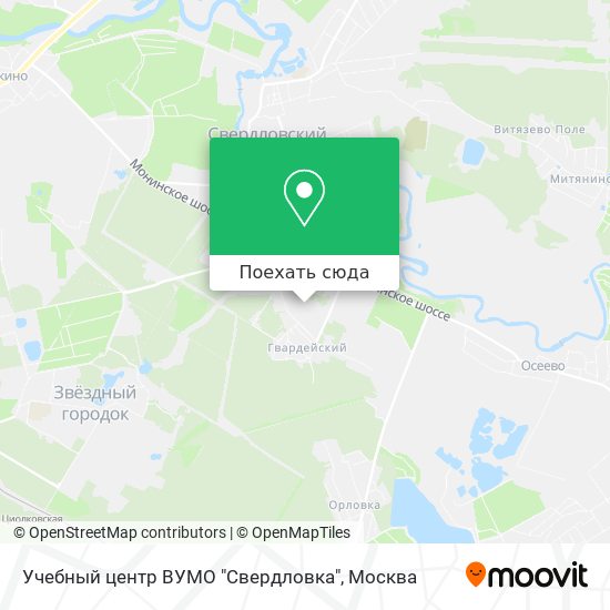 Карта Учебный центр ВУМО "Свердловка"