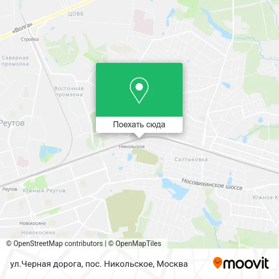 Карта ул.Черная дорога, пос. Никольское