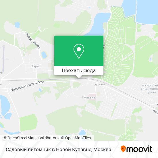 Карта Садовый питомник в Новой Купавне